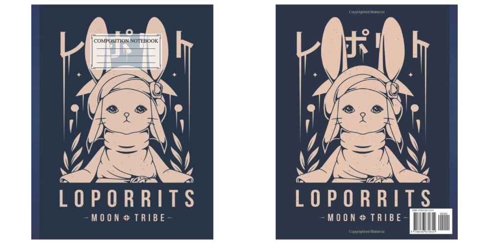front and back image of Loporrits Composition Notebook